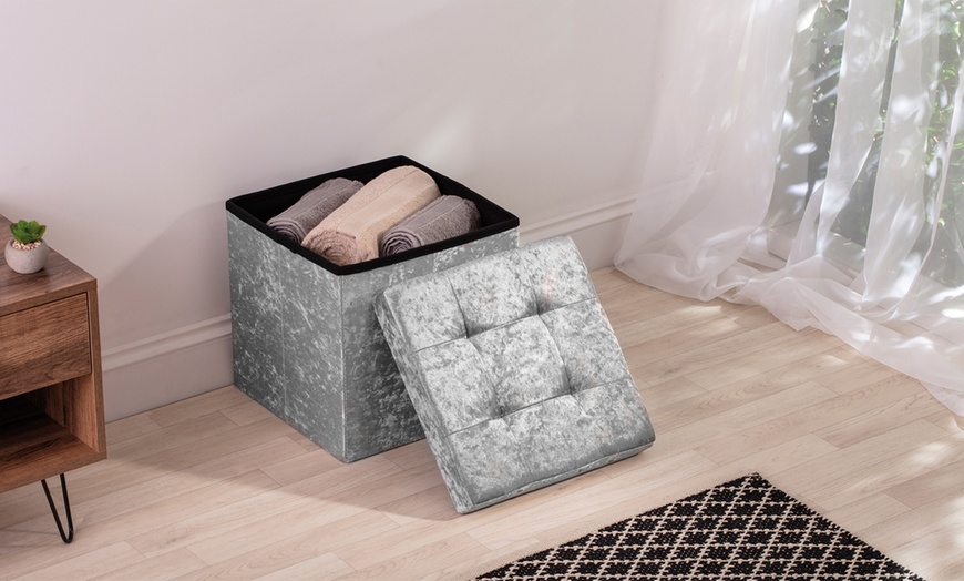 Image 9: Foldable Ottoman Storage Box