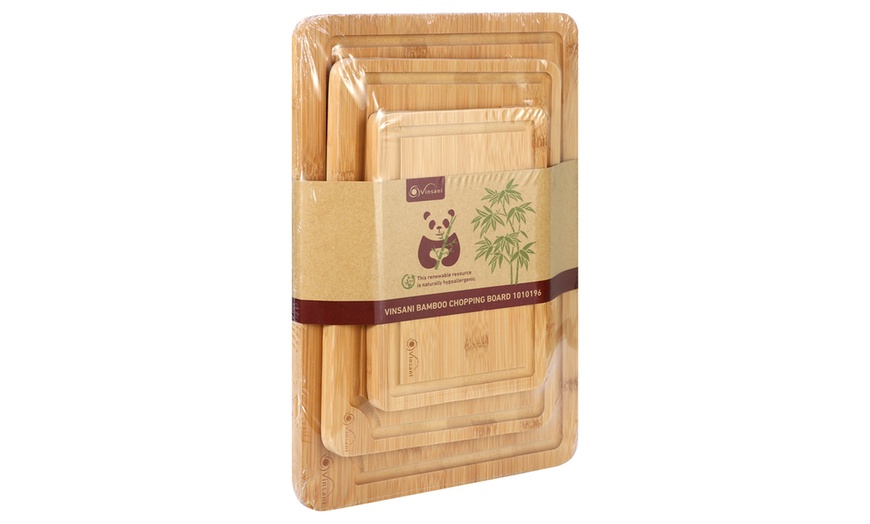 Image 10: Set of Three Bamboo Chopping Boards