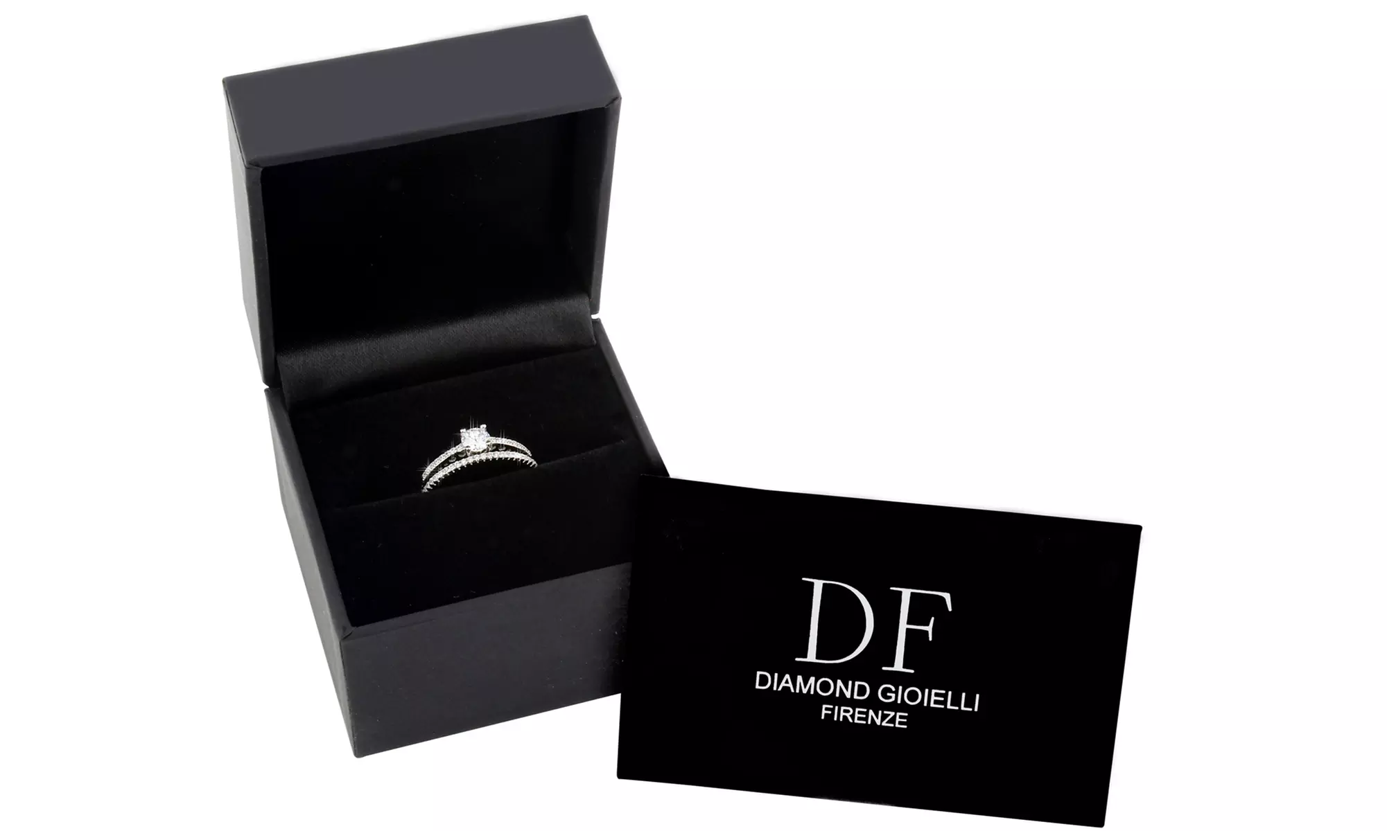 Anello Eternity con cristalli