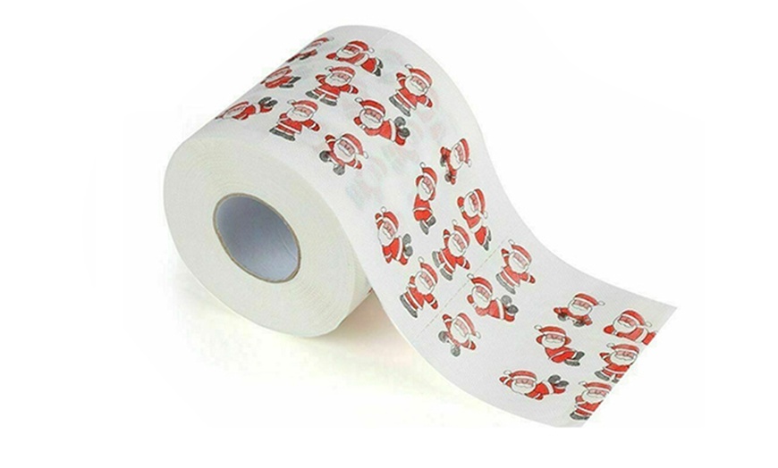 Image 5: Christmas-Patterned Toilet Paper