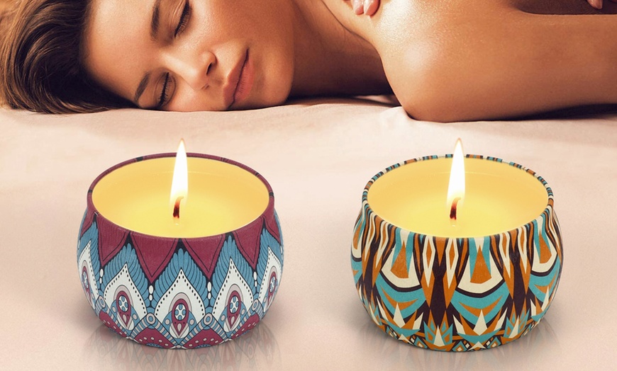 Image 8: Aroma Therapy Scented Candle Gift Set