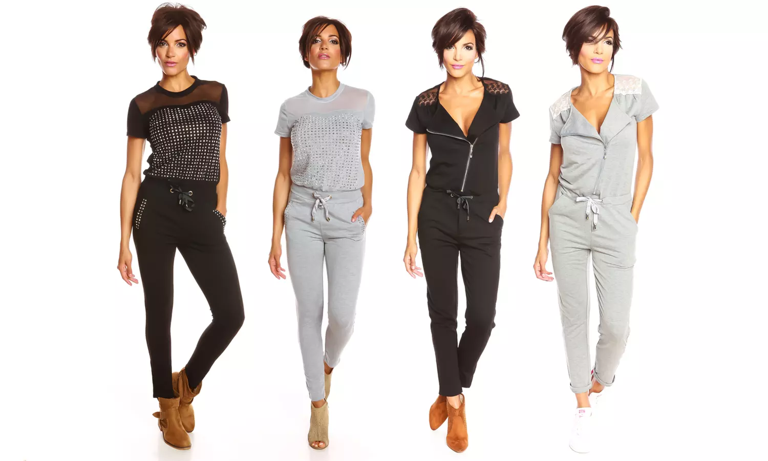 Combinaisons femme marque La Petite Parisienne, modèle zippé ou strass - Primary Image