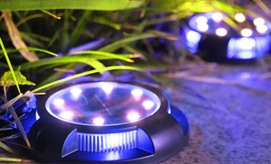 Two or Four 12-LED Outdoor Garden Solar Underground Lights