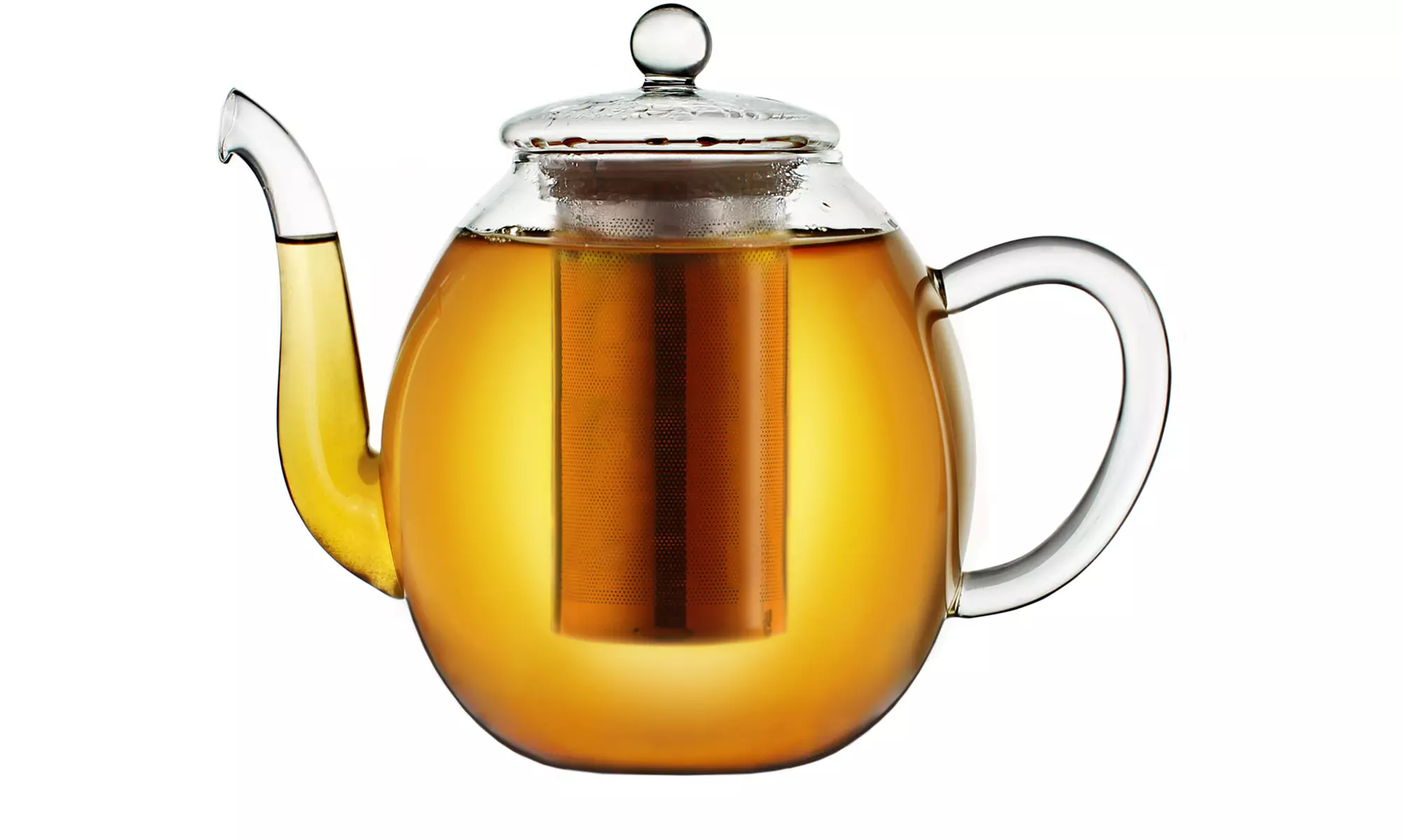 Glazen theepot met theefilter van het merk Creano