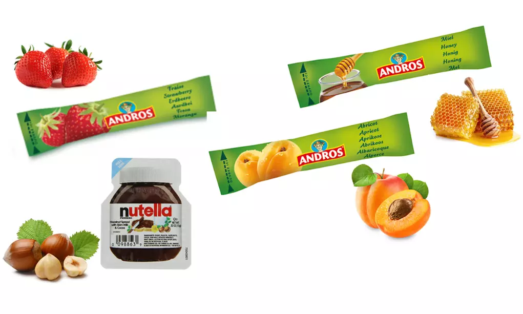Assortiment de 50 ou 110 pièces de sticks Andros et Barquettes Nutella - Primary Image