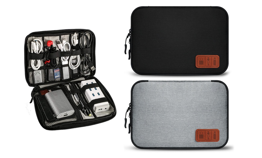 Image 1: Data Cable and Digital Accessories Storage Bag