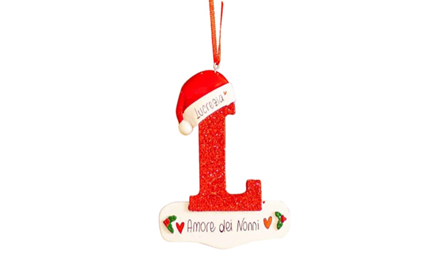 Image 14: Alphabet Initial Christmas Tree Letter Decoration
