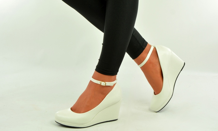 Image 13: Women's Ankle Strap Wedges