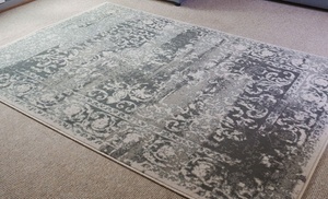 Traditional Faded Floral Rug