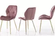 Lot de 4 chaises de salle à manger en velours, coloris au choix, livraison offerte - Second Medium