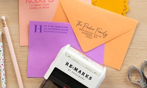 Upgrade Your Stationery with Customizable Self-Inking Address Stamps!