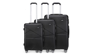 One or Three Kono Hard-Shell Black Suitcases