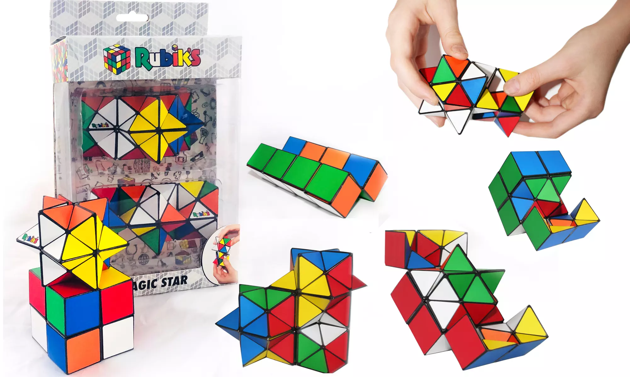 Rubik's Magic Star 3D Transforming Geometric Puzzle (2-Pack) - Primary Image