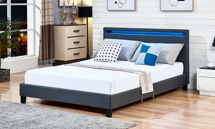 Up To 69% Off Bed Frame with LED Lights | Groupon