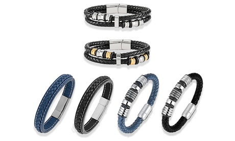 Braccialetti in pelle da uomo, disponibile in 3 modelli e vari colori