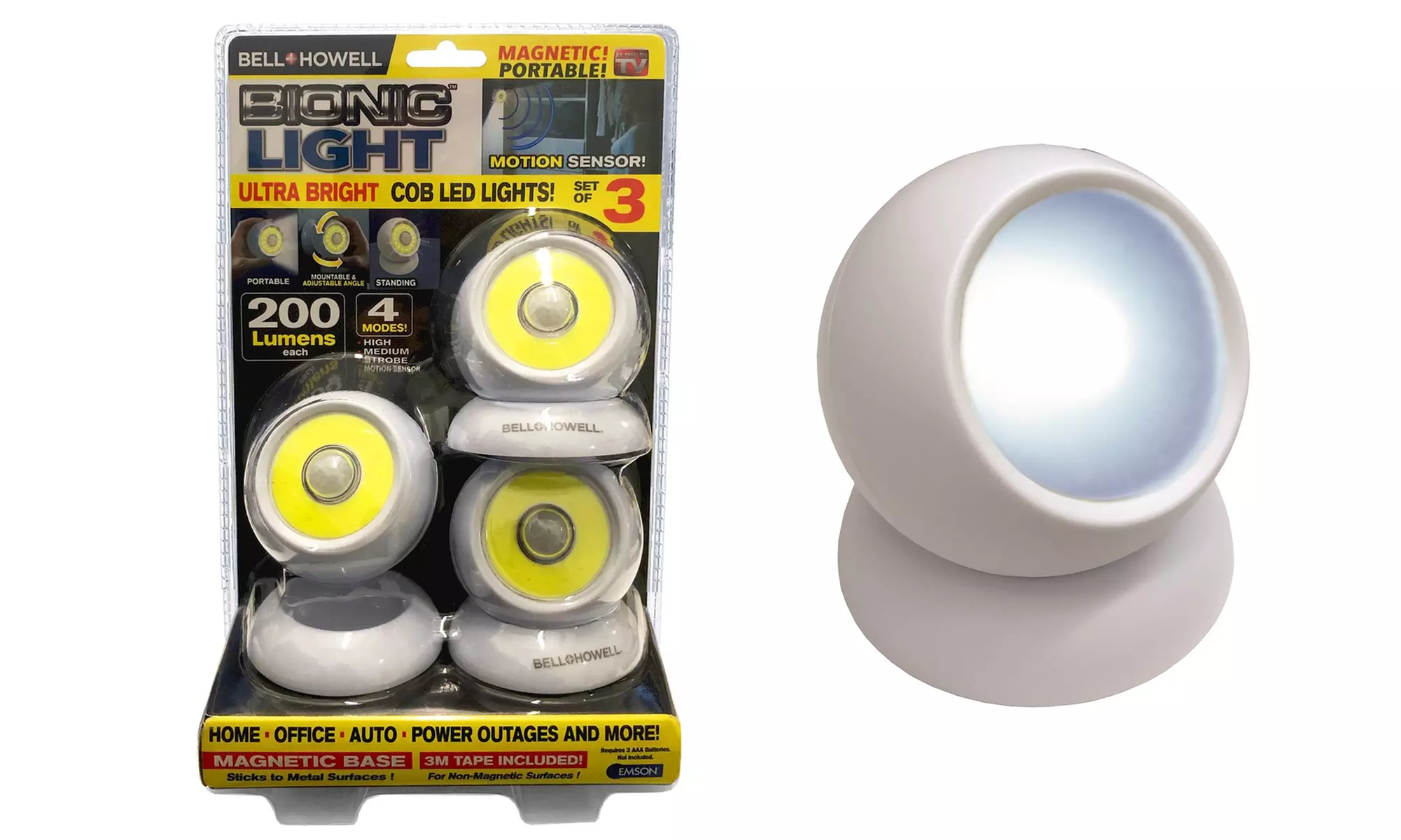 As Seen On TV Bionic Light Ultra Bright LED Motion Sensor Lights (3-Pack) - Primary Image