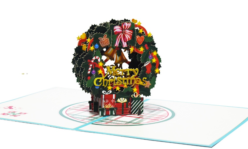 Image 3: 3D Merry Christmas New Year Pop-Up Card