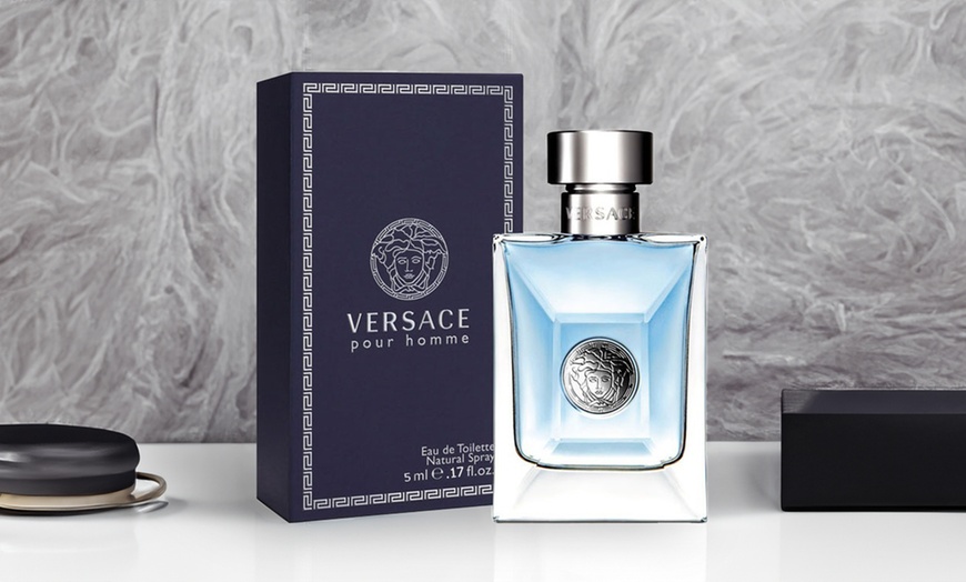 Image 1: Versace Pour Homme Eau de Toilette for Men 0.17 Fl. Oz. MINI