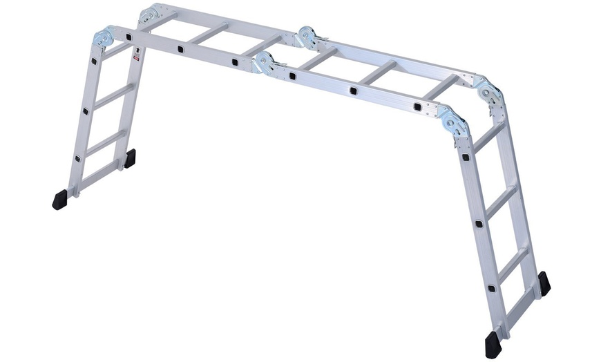 Image 8: HomCom Multi-Functional Ladder