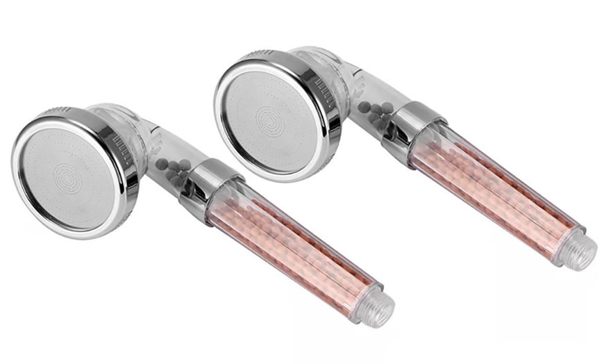 Image 7: Up to Two 3-Mode Turbo Pressure Shower Heads with Filter