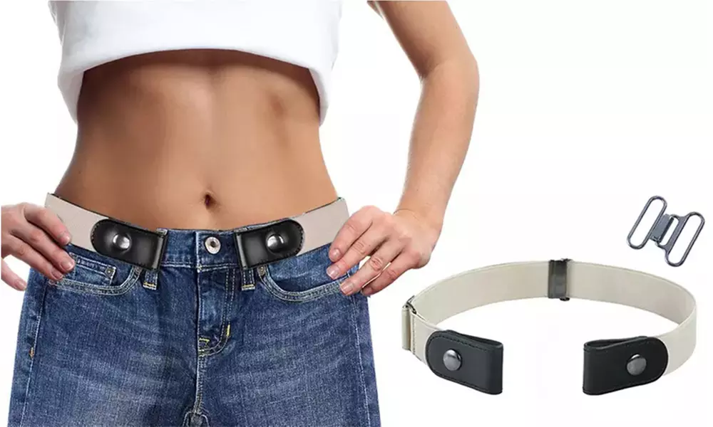 1x oder 2x schnallenloser, elastischer Gürtel