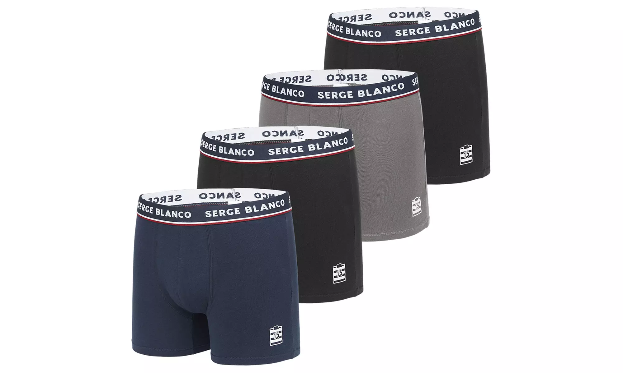 Lot de 4 boxers homme Serge Blanco coton