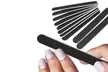 Large Nail File Black Emery Boards 10-Pack - Second Medium