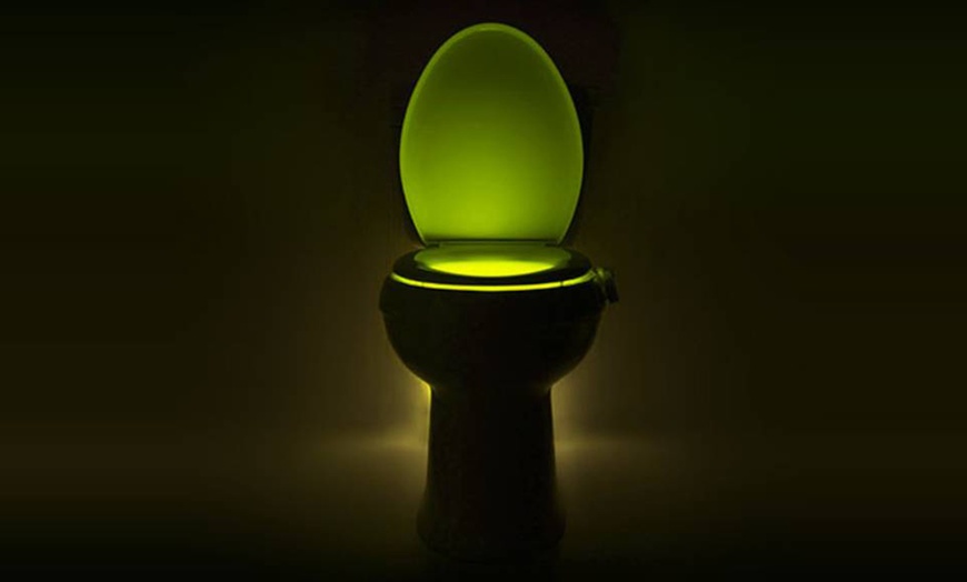 Image 4: One or Two LED Night Toilet Lights with Motion Sensor