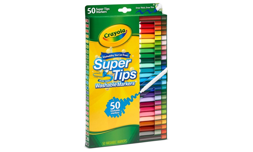 Image 3: CRAYOLA Super Tips Washable Markers - Pack of 50