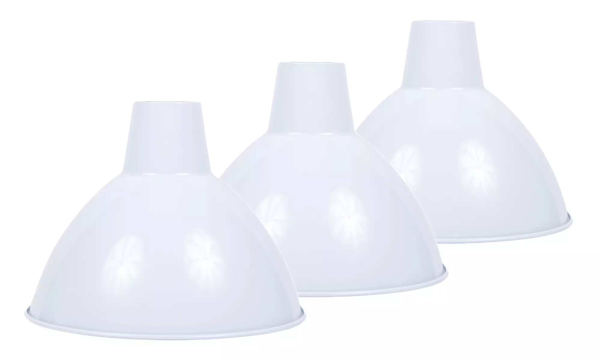 One, Two or Three Metal Dome Pendant Lamp Shades - Image 5