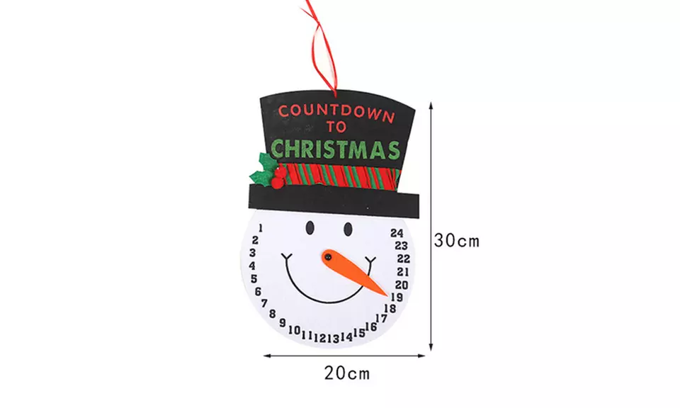 Schneemann mit Weihnachtscountdown - Second Medium