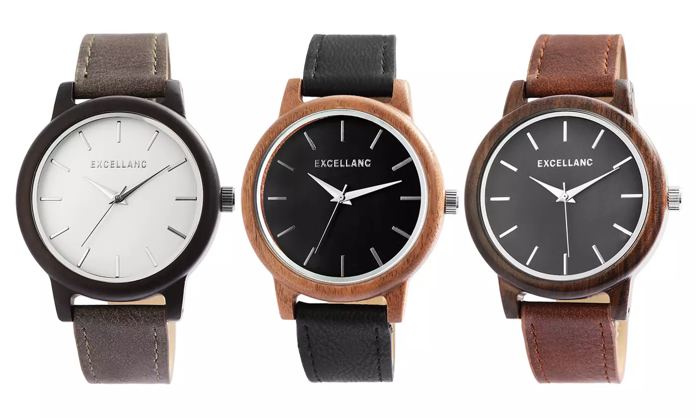 Montre-bracelet unisexe Excellanc en bois - Primary Image