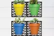 1, 2 ou 4 kits de 4 pots de plante avec support mural, assortiment de coloris - Image 3