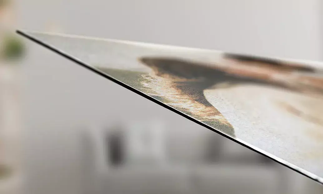 Moment op metaal: geprinte foto op aluminium