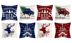 Set of Four Christmas Pillow Covers