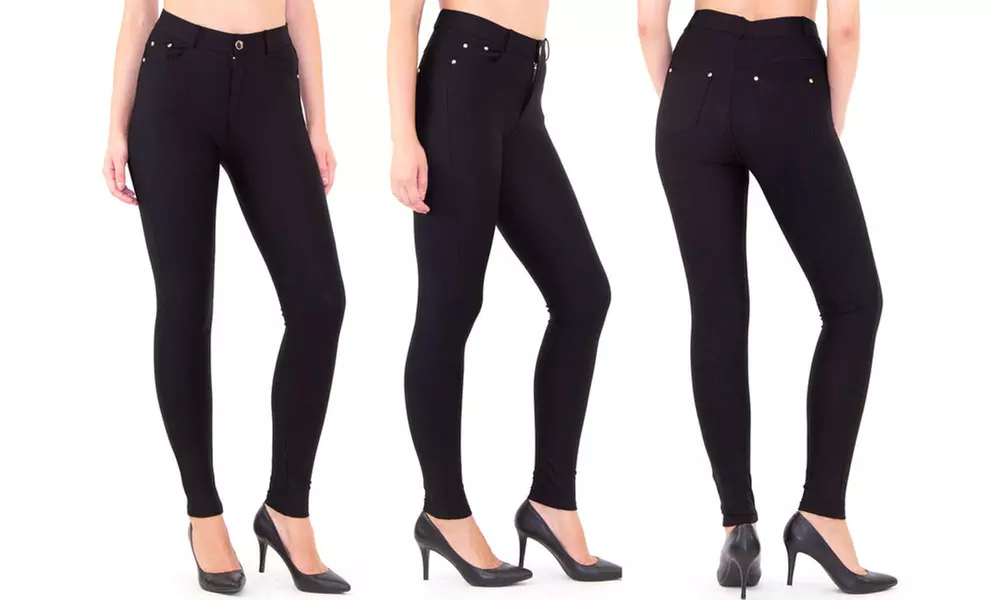 Indero Women's 5-Pocket Ponte (Regular and Plus Sizes) - Primary Image