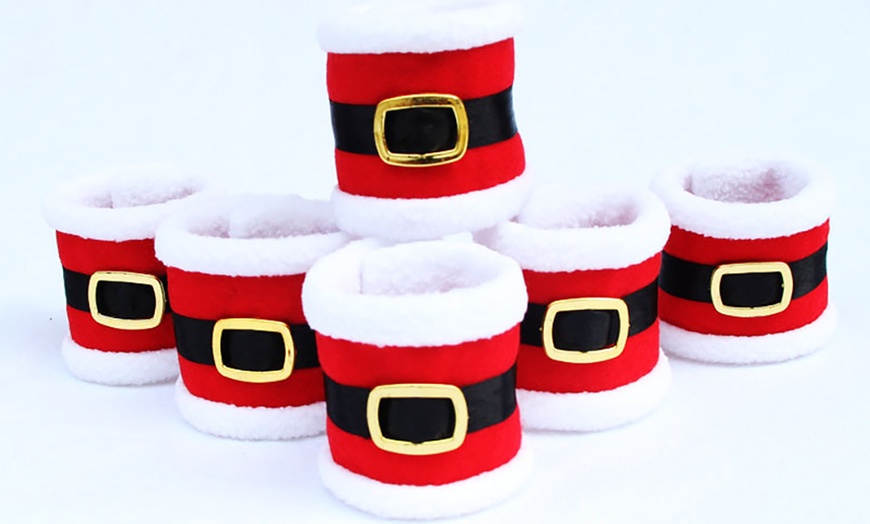 Christmas Santa Napkin Rings | Groupon Goods