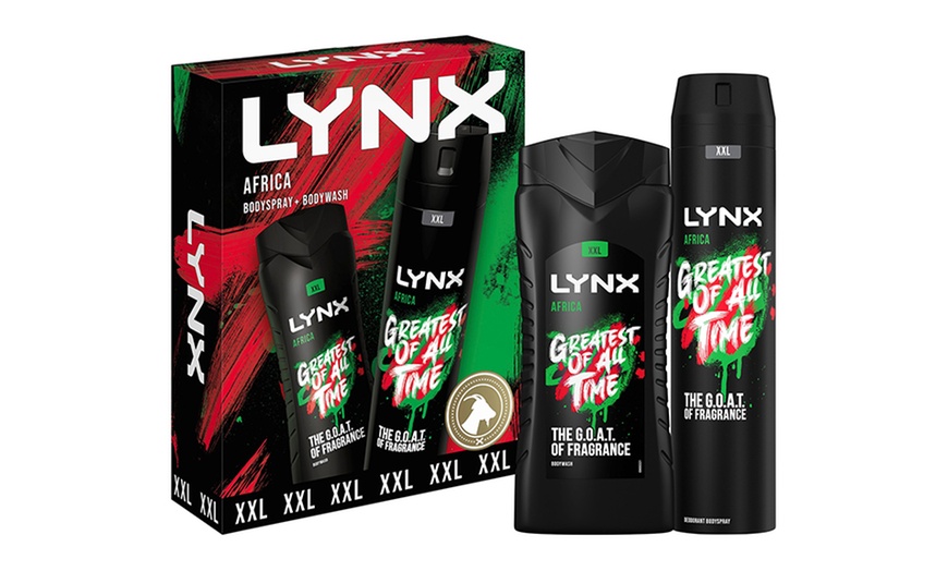 Image 1: Lynx Africa XXL Body Wash and Body Spray Gift Set for Men 