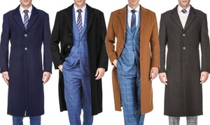 Braveman Men's Wool Blend Over Coats (S-3XL)