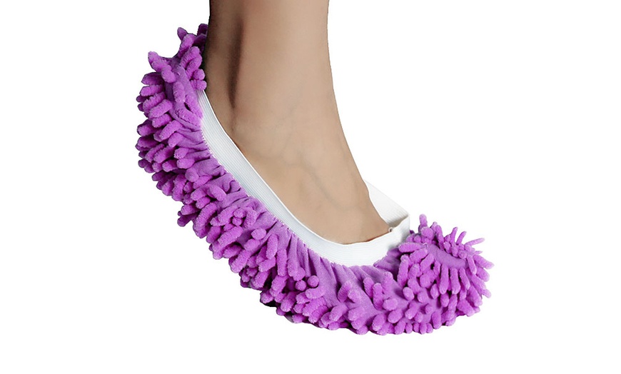 Image 7: Microfiber Washable Mop Slippers