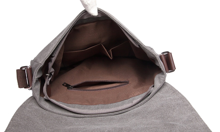 Image 7: Men's Canvas Messenger Bag