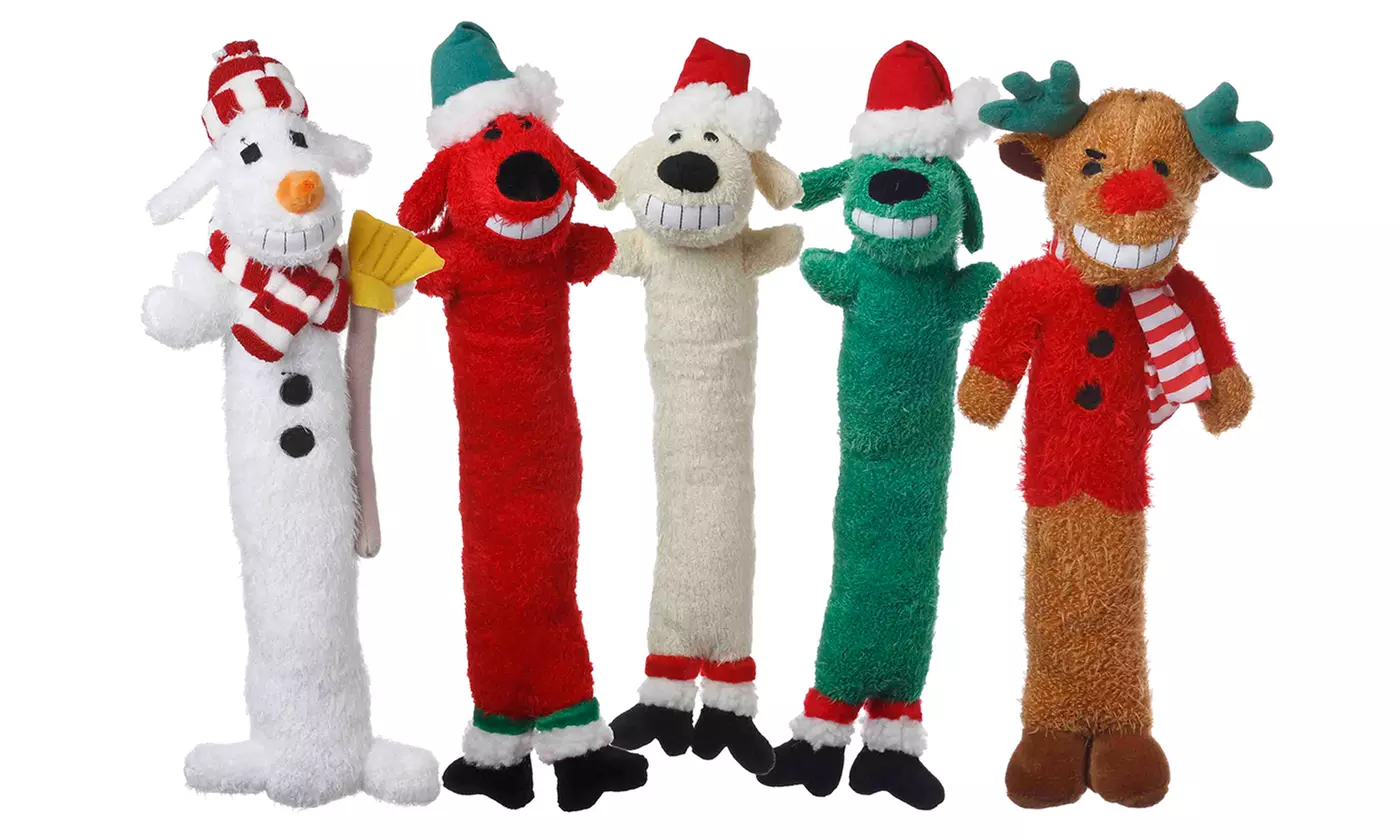 Loofa Christmas Assorted Dog Toys (3-Pack) - Primary Image