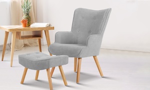  Lounge Armchair with Ott... 