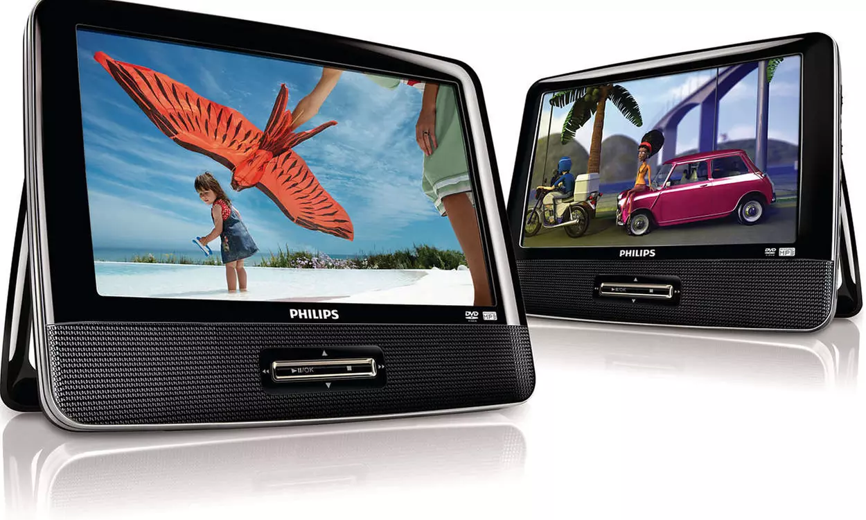Philips 9" Portable Dual DVD Player (Refurbished) - Primary Image
