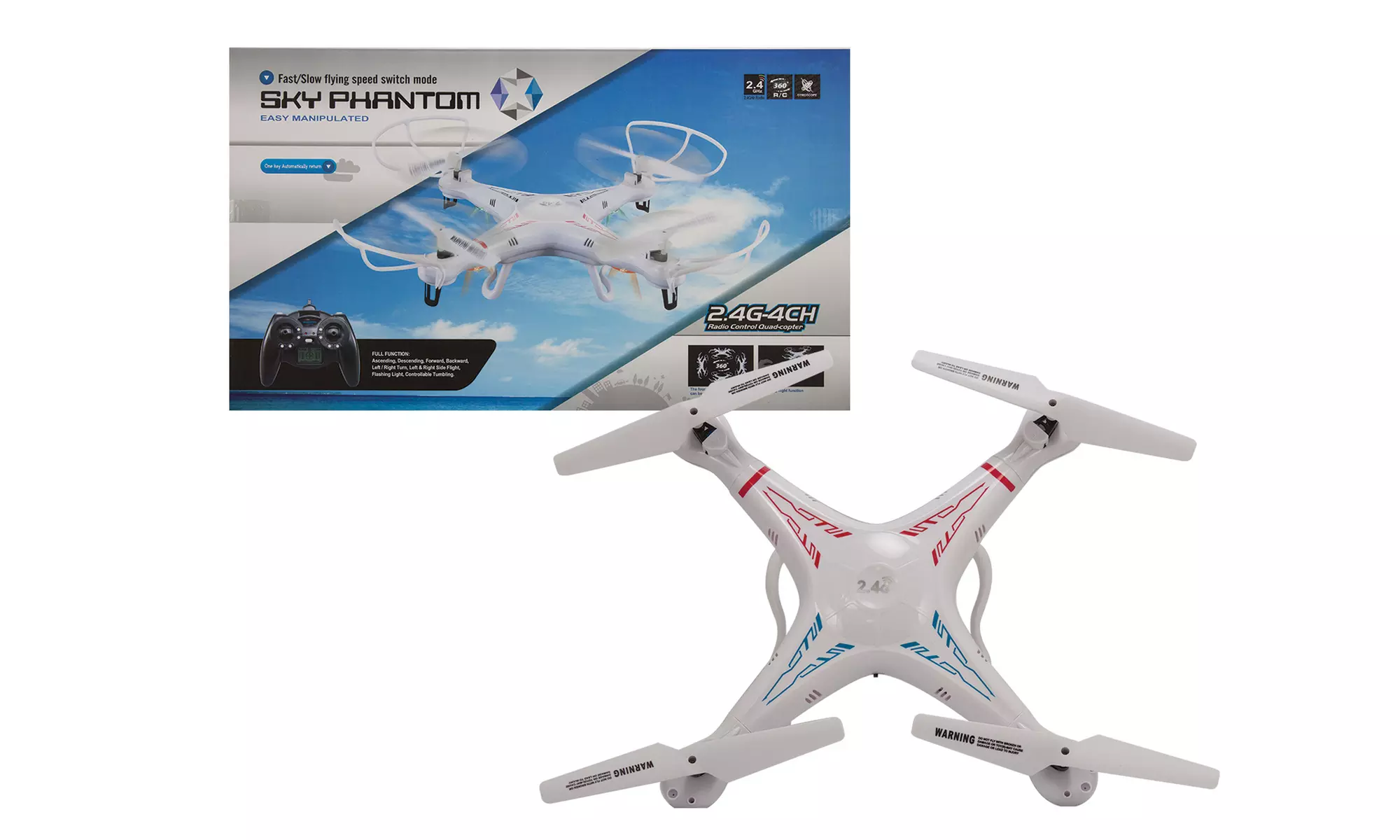 Sky Phantom 2.4G 4CH 6-Axis Gyro RC Quadcopter - Primary Image