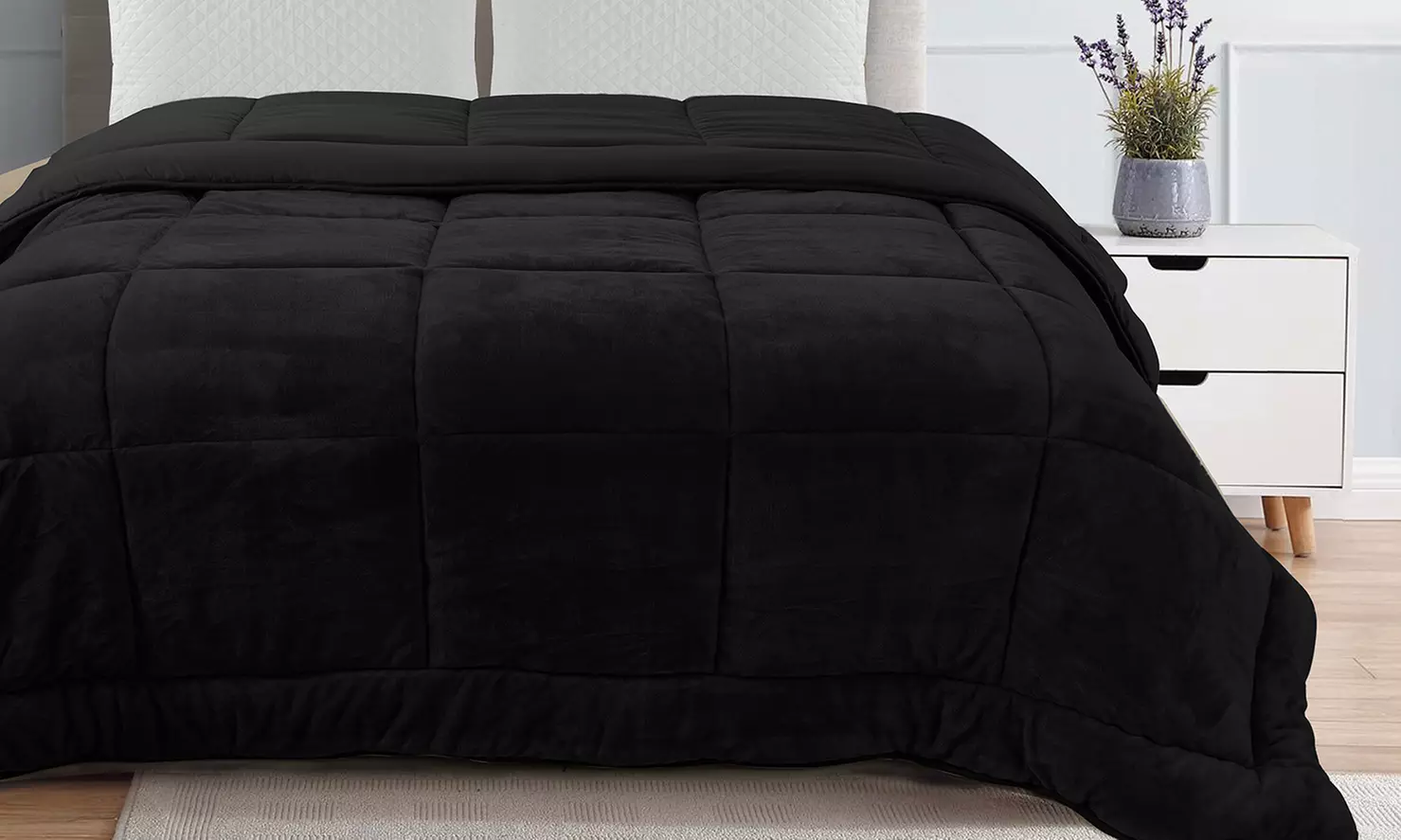 Couette en microfibre et flanelle