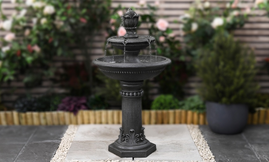 Image 1: Two-Tier Water Fountain Water Feature