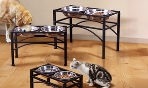 Stainless Steel Raised Pet Bowl