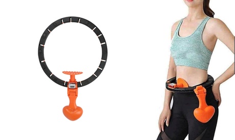 Hula hoop per fitness con contagiri e peso ruotante