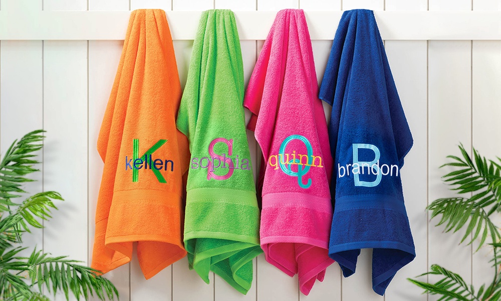 Custom embroidered towels for beach fun